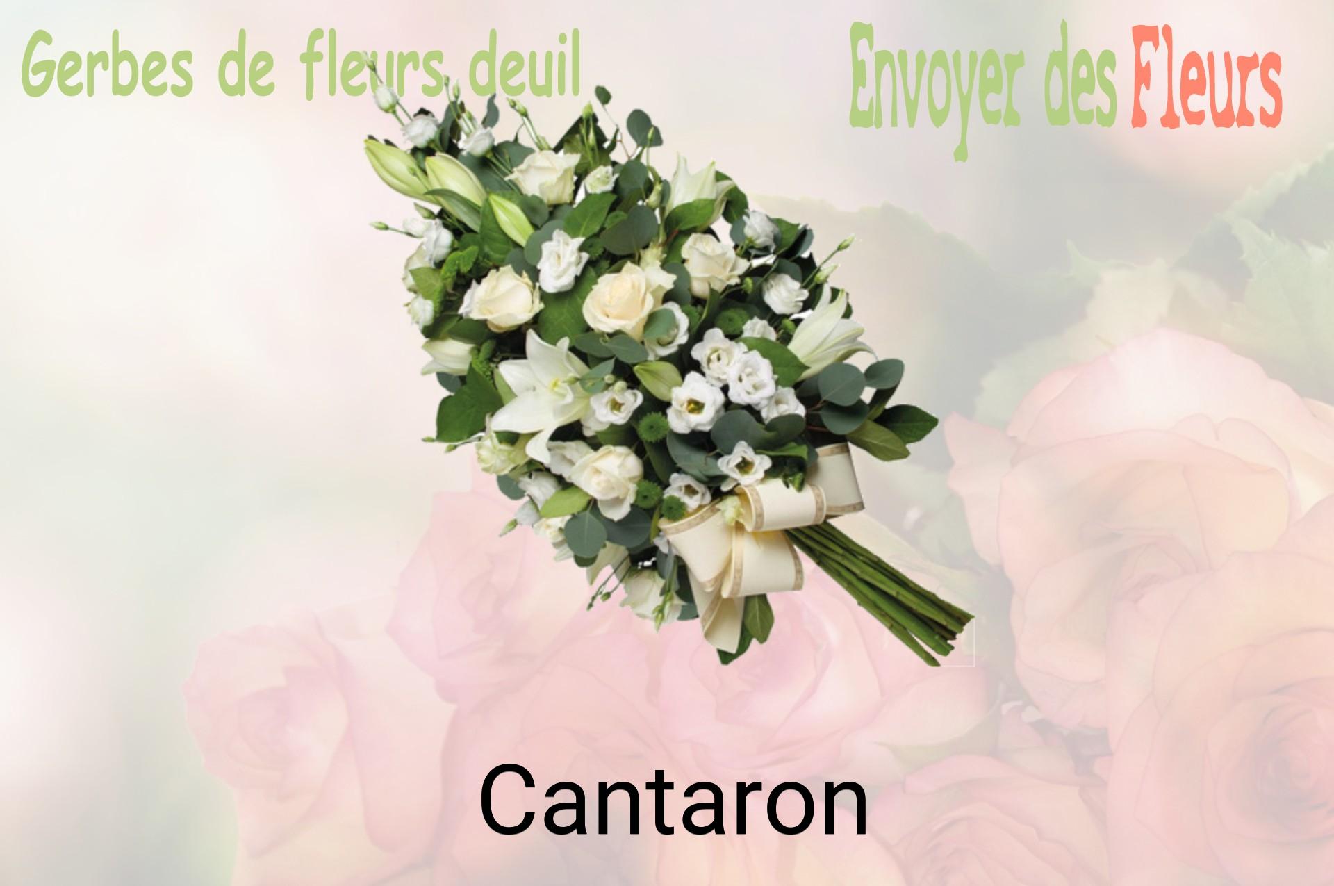Gerbe de fleurs de deuil livrée à Cantaron